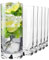 KIAPPO Longdrinkgläser Set 300 ml - 6 Stück Hochwertiges Trinkgläser - Wassergläser - Saftgläser - Cocktailgläser - Kristallglas - Spülmaschinenfest - 148 x 60 mm