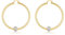Premium 9ct Gold Plated Twist Hoop Earrings with Disco Ball - 68mm, 19.5g, Statement Avant-Garde Design