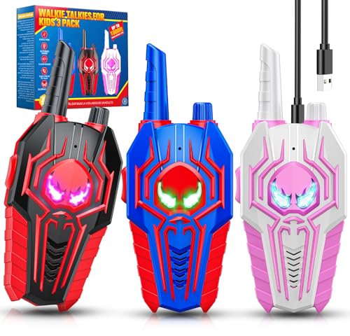 Toyokid Giocattoli Bambino 3 4 5 6 7 8 9 10 Anni, Spider Walkie-Talkie Bambini Ricaricabili Giochi Bambini 3-10 Anni Regalo Bambina 3 4 5 6 7 8 9 10 Anni Giochi Bambina 3-10 Anni Femmina