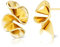 LunarCharm Goldene Ohrstecker für Frauen, 14K vergoldet, anlaufsicher, hypoallergen für empfindliche Ohren, zarte kleine Liebesknoten-, Kleeblatt- und Tropfen-Ohrringe