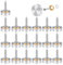 20 Pcs Decorative Brushed Fasteners – 5/8” Stainless Steel Screw Caps for Mirrors, Glass, and Furniture Installations