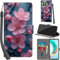PHINIENLAND Case for Honor X6b 4G Case Premium PU Leather Flip Wallet Bags with Card Slots Kickstand Magnetic Book Cover Compatible with Honor X6b 4G Cover,Flowers