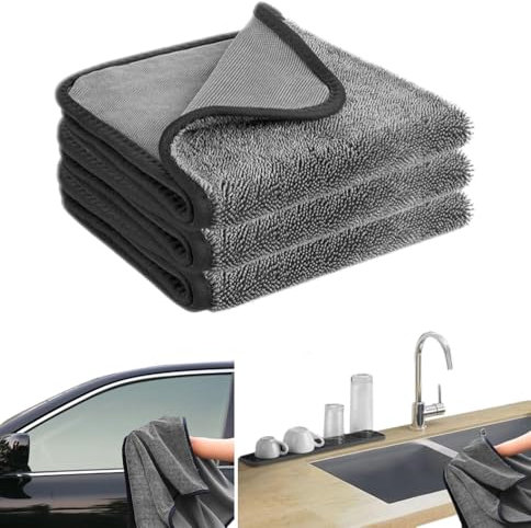 Shiny Wipes Duschreinigungstücher, super saugfähige Mikrofaser-Badetücher, 3 Stück glänzende Bade-Trockentücher, wiederverwendbare Reinigungstücher,super saugfähige Mikrofaser-Badetücher,for die Dusch