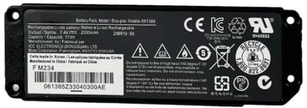 YXYOZMD Batterie 7.4V 061385 061384 061386 adaptée au Mini Haut-Parleur Bluetooth Bose SoundLink, série One, 17wh, 2330mAh