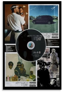 Kendrick Poster Lamar Music Rapper Singer Collage Für Zimmer, Ästhetische Leinwand-Wandkunst, Schlafzimmer-Dekor Poster 12x18inch(30x45cm)
