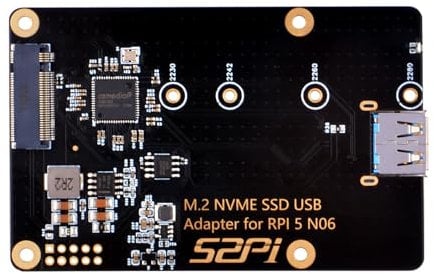 GeeekPi N06 M.2 NVME SSD USB-Adapter für Raspberry Pi 5, unterstützt M.2 NVMe SSD 2230 2242 2260 2280
