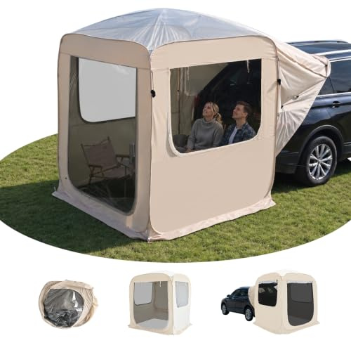 Alvantor Pavillon Screen House für 6, 10, 15 Personen, Pop-Up-Iglu-Zelt mit Moskitonetz an den Seiten, UV-beständiger Sonnenschutz für Garten, Terrasse, Hinterhof