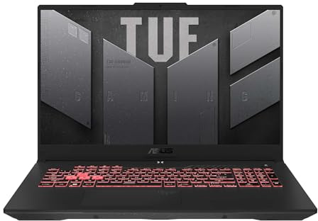 ASUS TUF A17 | 17,3 FHD 144Hz | AMD Ryzen 7 7435HS | RAM: 128GB (DDR5) | SSD: 1TB | NVIDIA RTX 4050 | beleuchtete RGB Tastatur | Windows 11 Pro | Office 2024 Pro | Notebooktasche