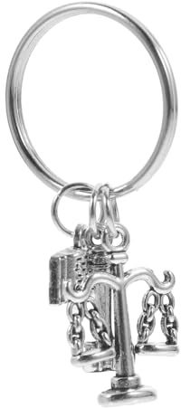PACKOVE Porte-clés Avocat Créatif En Métal Délicat Anneau Porte-clés Solide Accessoire Pour Clés Voiture, Paquet Et Usage Quotidien Style Symbole De Justice Élégant