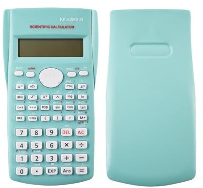 KK-82MS-D Wissenschaftlicher Taschenrechner, technischer wissenschaftlicher Taschenrechner mit 240 Funktionen, 2-zeiliges Display für Schule, Prüfungen, Büro, Business, Zuhause, Grün