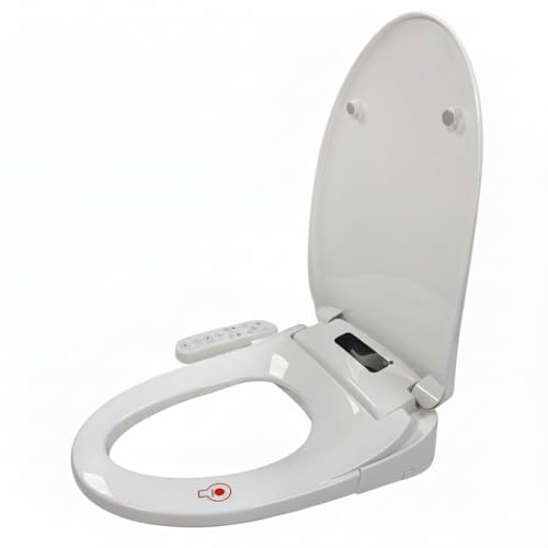 Nashi - Tapa de Inodoro Inteligente con Bidet Eléctrico | Asiento Calefactable | Agua Caliente | Secado con Aire | Apertura Automática | Pantalla LCD (Forma en V)