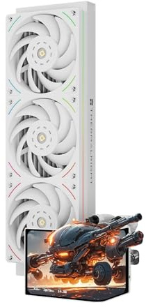 TR-Thermalright Levita Vision 360 UB ARGB White, Enfriador líquido para CPU, Pantalla curva 3D de 6.67 pulgadas con resolución 2400x1080, Magnética, Relación visual 5.5:4.5, Para AM5/AM4, LGA1851/1700