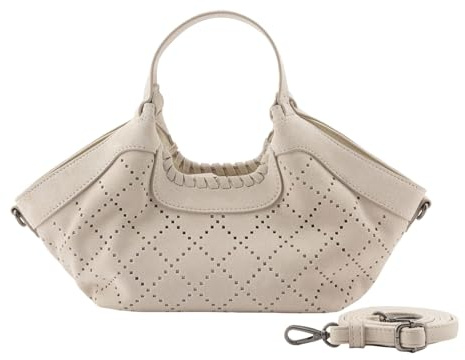 FREDsBRUDER Leder Handtasche Umhängetasche Hey Lovely Collection Small Shopper Creamy Cream creme