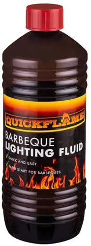 Quickflame BBQ Lighting Fluid 1L - Quick And Easy - Rapid Start For BBQ's - Features: 100% Eco Friendly, Easy To Light, Made From Renewable Sources