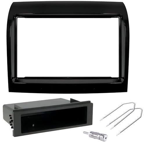 Sound-way Kit de Montage Autoradio, Façade Cadre de Radio 1 DIN / 2 DIN, Adaptateur Compatible avec Fiat Ducato (X250) 2011-2020 / Peugeot Boxer 2011-2020/ Citroen Jumper 2011-2020