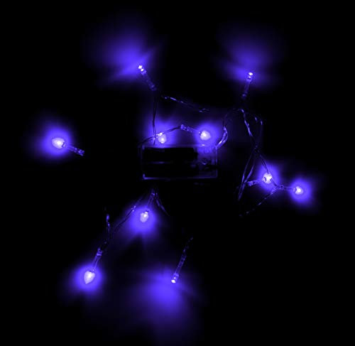 Battery Operated Fairy Lights with 10 Purple LEDs by eBuzz (Purple)