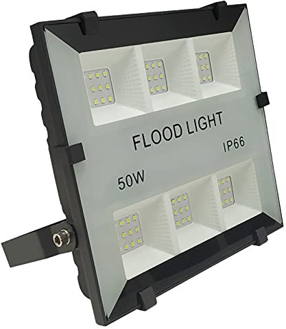 LED ATOMANT Pack 5x Foco Proyector LED Slim 50W. Color Blanco Frio (6500K). 5000 lumenes. IP66 Impermeable.