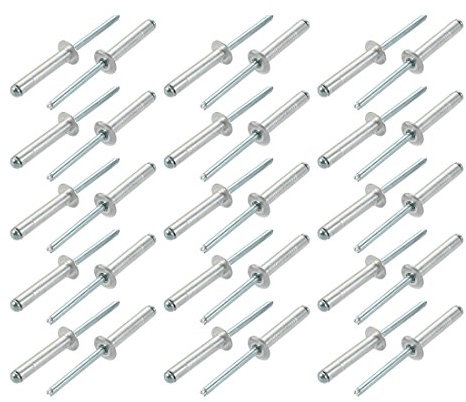 sourcing map 30Stk.Aluminum/Stahl Offenes Ende Blind Nieten 6mm x 30mm