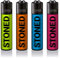 Clipper® Feuerzeuge - Stoned Blurry Fluo - 4er Set
