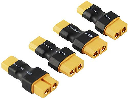 FLY RC 4 stücke Männlich XT30 zu Weiblich XT60 Adapter für Drone FPV Wireless Connector (Packung von 4)