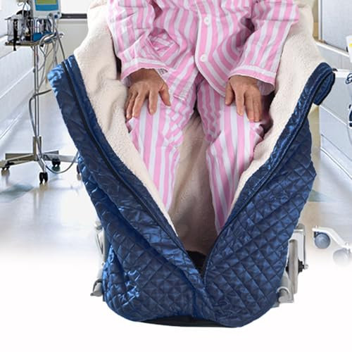 Winterrollstuhldecke für ältere Behinderte - wasserdichte, mit Fleece gefütterte, wärmende Beinwickelabdeckung, 130 cm Länge