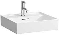 Laufen Kartell Aufsatzwaschtisch 1 Hahnloch, mit Überlauf, Wandmontage, 500x460, Farbe: Weiß