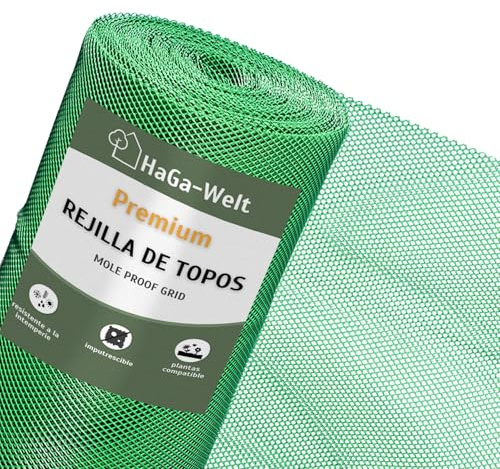 HaGa Maulwurfgitter 1,5m x 25m aus Kunststoff in grün zum Maulwurf Vertreiben im Garten - tierfreundlicher Maulwurf Vertreiber | Maulwurfschreck