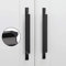 LONTAN 10 Pack Black Kitchen Cabinet Handles 128mm Kitchen Door Black Cupboard Handles for Aluminum Alloy Drawer Wardrobe Bathroom Shower Pulls