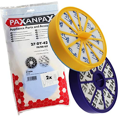 Paxanpax PFC357 PFC357-Juego de filtros HEPA y Lavables para Dyson DC04 (2 Unidades), Blanco