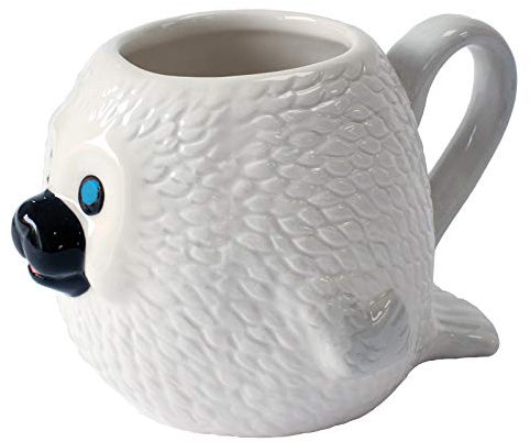 Crockery Critters Tableware Creatures Seal Deluxebase Mug.Cute and Animal Novelty Shaped Mug for Kids and Adults.