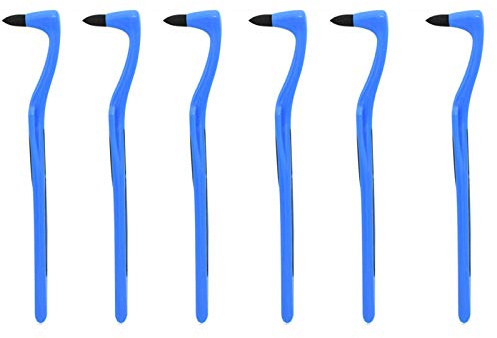 Zahnflecken-Radiergummi, Zahnpolieren, Zahnfleckenentferner, Zahnreinigung, Aufhellung, Mundhygiene, Pflegewerkzeug für Zähne, Blau, 6 Stück