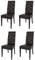 t m c s Tommychairs - 4er Set Moderne Stühle Chantal für Küche und Esszimmer, robuste Struktur aus lackiertem Buchenholz Farbe Wengeholz, gepolstert und mit Kunstleder in der Farbe Braun bezogen