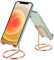ROPOSY Handy-Ständer für den Schreibtisch, niedlicher Metallständer in Rotgold, Schreibtischzubehör, kompatibel mit allen Handys, iPhone, Switch, iPad, 2 Stück
