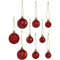 wilko Cosy Red Christmas Tree Decorations Baubles Set, with Hanging Thread, Large 38 Pack