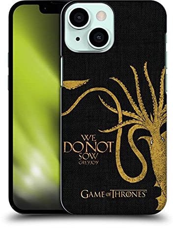 Head Case Designs Licenza Ufficiale HBO Game of Thrones Greyjoy Motto della Casata Custodia Cover Dura per Parte Posteriore Compatibile con Apple iPhone 13 Mini