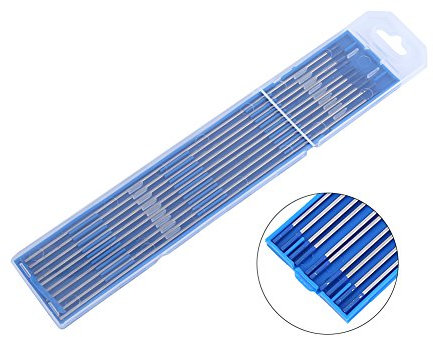 Wig Elektroden Schweißen Wolfram Elektroden 10 Stück Wolfram Schweißelektroden Lanthanisierte Elektrode Blaue Spitze TIG Electrode Blau(1.6 * 175mm)