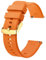 BISONSTRAP Uhrenarmband 18mm, Silikon Uhrenarmbänder mit Schnellverschluss für Männer Frauen (Orange, Gold Schnalle)
