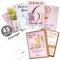 Pikaflor 45 Meilensteinkarten Baby Mädchen (handgemalte Tiere Deutsch) Meilenstein Karten Set mit Geschenkbox + Schönes Geschenk zur Geburt, Taufe & Babyparty