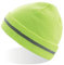 Mivaro Herren Warnschutz-Mütze Beanie reflektierend, Größe:Einheitsgröße, Farbe:Gelb