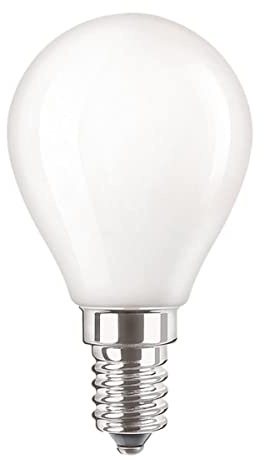 Philips CorePro LED P45 4.3W (40W Equivalent) E14 SES Frosted Golf Ball Bulb, Very Warm White 2700K, Energy Saving LED Lamp, Small Edison Screw, Non-Dimmable, Long Life Incandescent Replacement