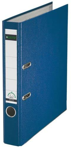 Leitz Mini Lever Arch File Plastic 50mm Spine A4 Blue Ref 10151035 [Pack 10] + Free finchley Refill Pen