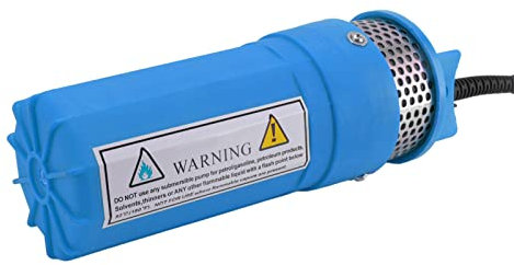 HOSIS Pompa ad Acqua sommersa per Pozzi Profondi 12V DC Collegamento Sicuro e Stabile con Alta velocità di Uscita (Blu)