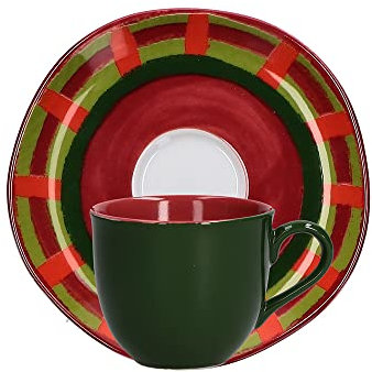 Rose & Tulipani - Tazzina caffè con piattino Verde Cozy Cottage