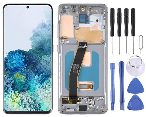 Handy Reparaturteile OLED LCD-Bildschirm für Samsung Galaxy S20 SM-G980 Digitizer Vollbaugruppe mit Rahmen