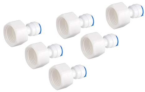 1 2 Connettore Rubinetto, 1 2 Femmina a 1 4 Innesto a Pressione, 6 Pezzi Adattatore Femmina 1 4 Tubo, 3 4 Connettore Tubo 6 Pezzi 1 4 Tubo Od a 1 2 Connettore Rapido Femmina a