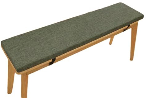 ARMOQ Rechteckiges Bankkissen, rutschfestes Sitzbankkissen, 5 cm dick, Schwamm, Outdoor-Bankkissen, Bank-Sitzkissen für drinnen (160 x 45 cm, grau)