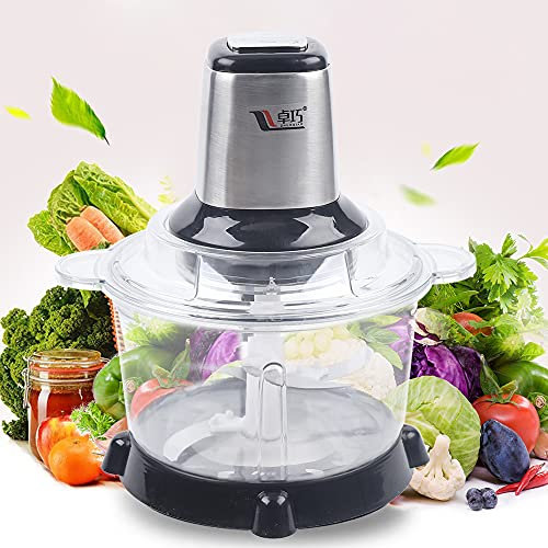 Hachoir ÉLectrique 5L Hachoir De Cuisine Coupe OignonÉLectrique Mixeur Multifonctionnel Hache Viande Et LéGumes Mini Robot De Cuisine Pour Fruits LéGumes Viande ÉPices