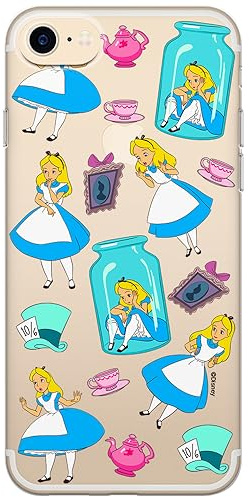 ERT GROUP mobile phone case for Iphone 7/8/ SE 2/ SE 3 original and officially Licensed Disney pattern Alice 011 optimally adapted to the shape of the mobile phone, partially transparent