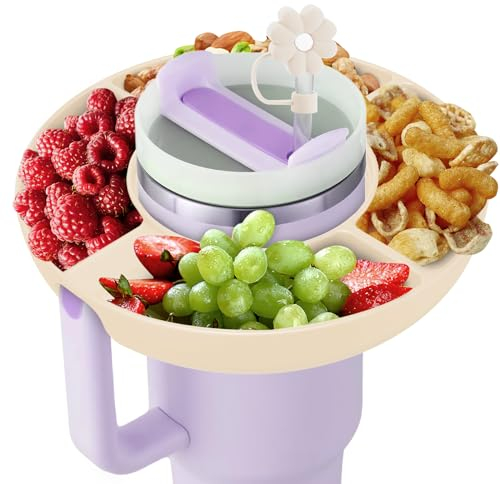 Stanley Cup 30 oz Snack Bowl with Handle, Compatible with 40 oz, Reusable Silicone (White)