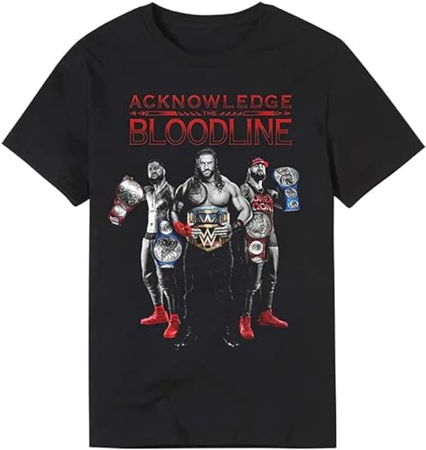 NAKU Roman Reigns Acknowledge The Bloodline Mens Shirt Acknowledge The Bloodline Mens Shirt Black Size XXL